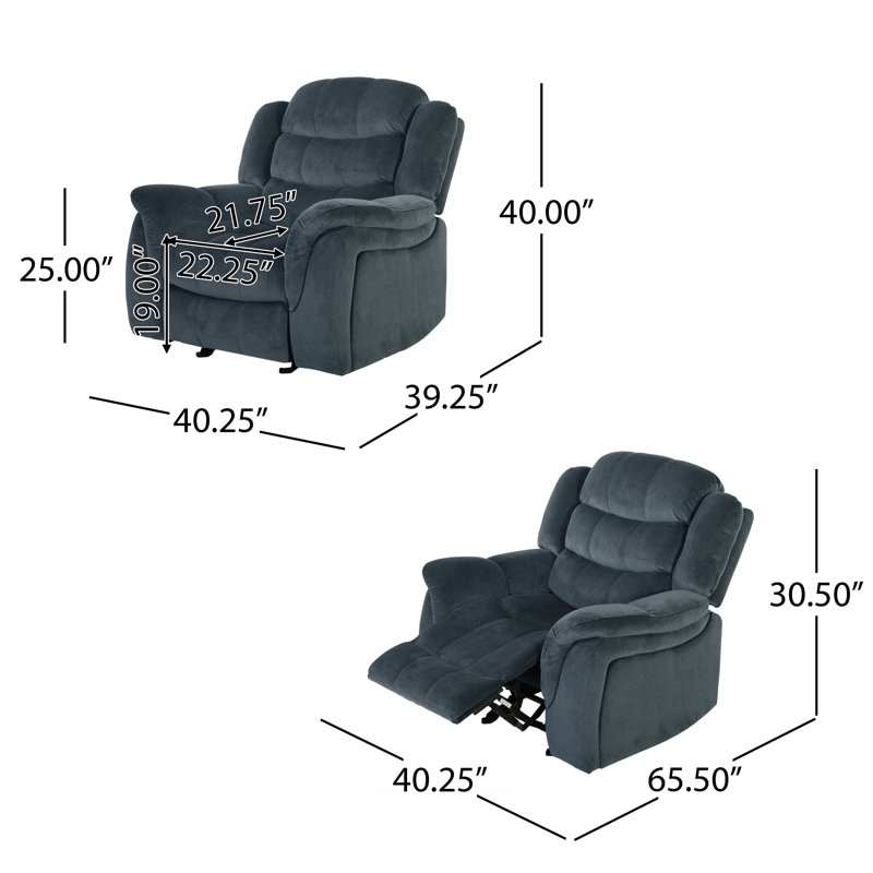 Red Barrel Studio® Texian 71" Wide Manual Glider Club Recliner